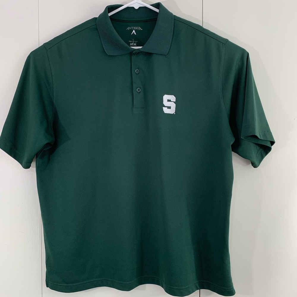 Spartans MI State Antigua large polo green MSU